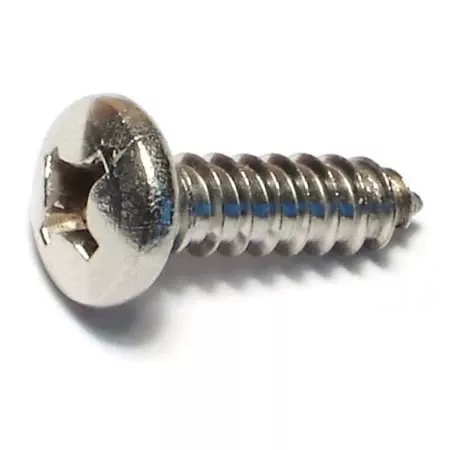 #12 X 3/4 Stainless Steel Phillips Pan Head Sheet Metal Screws – 18-8 Grade