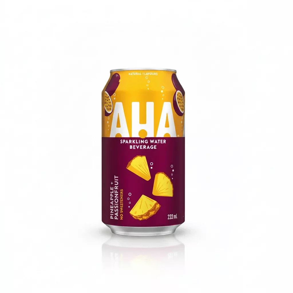 AHA Sparkling Water – Pineapple + Passionfruit Flavor
