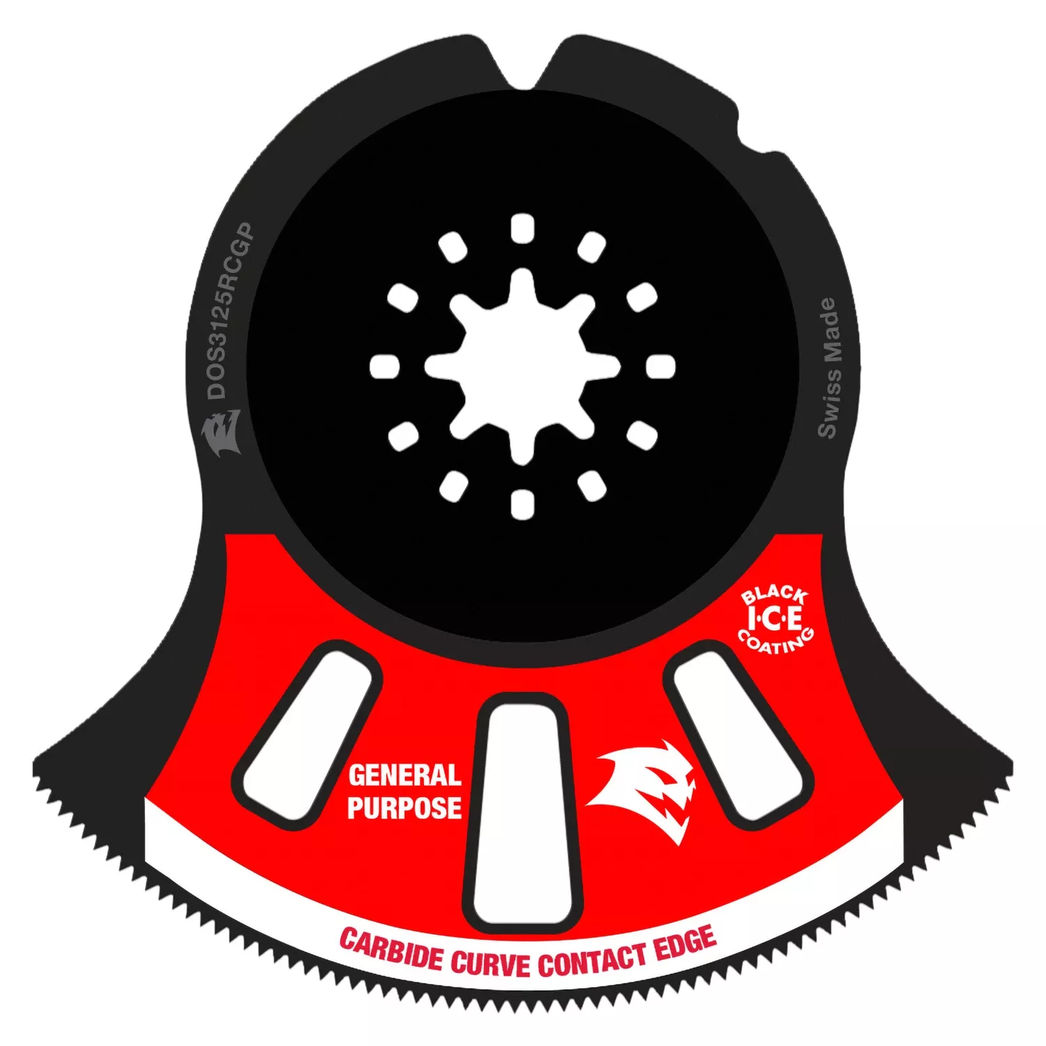 Starlock 3-1/8 In. W Carbide Semi-Circle Oscillating Blade General Purpose Cuts 1 Pk