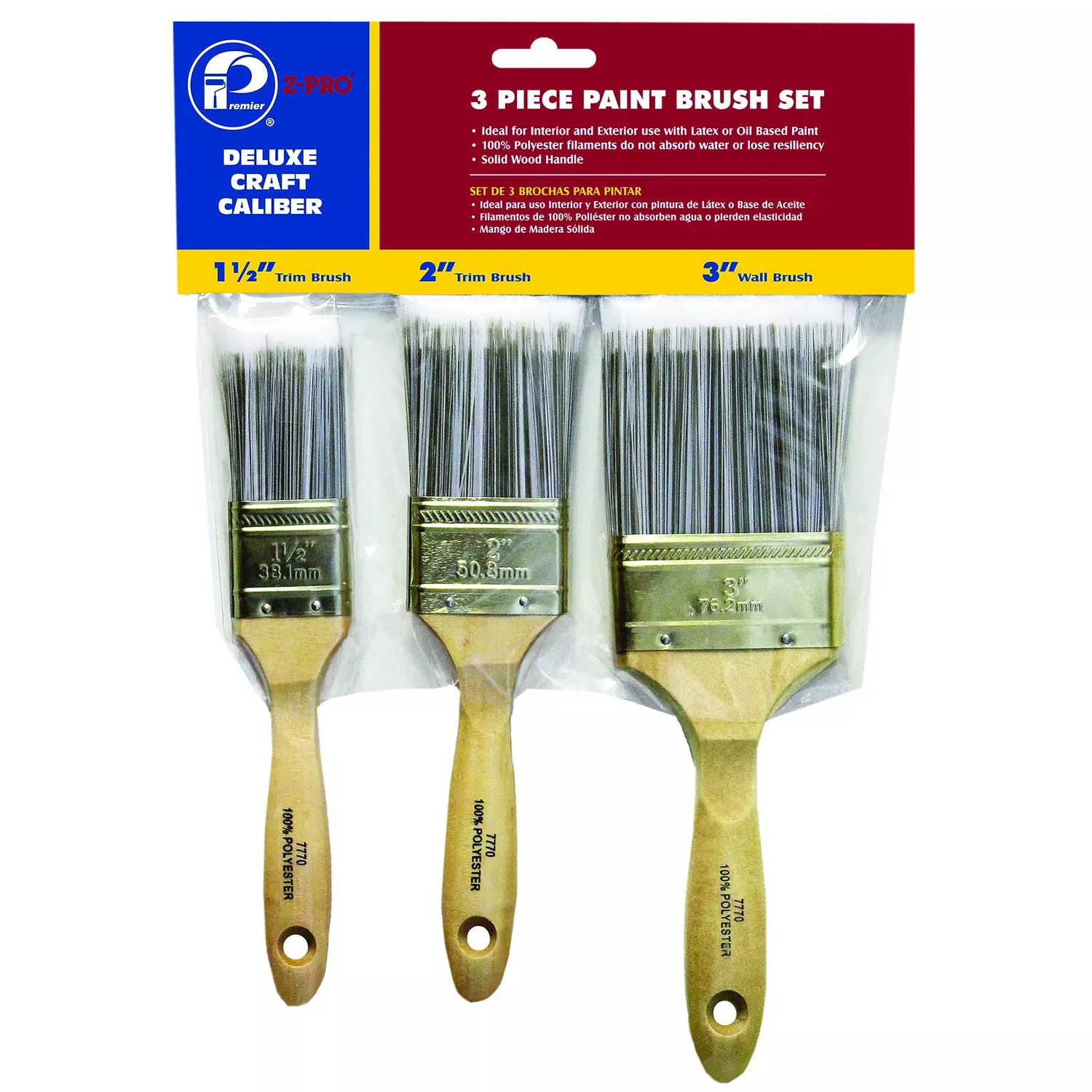 Z-Pro Flat Paint Brush Set